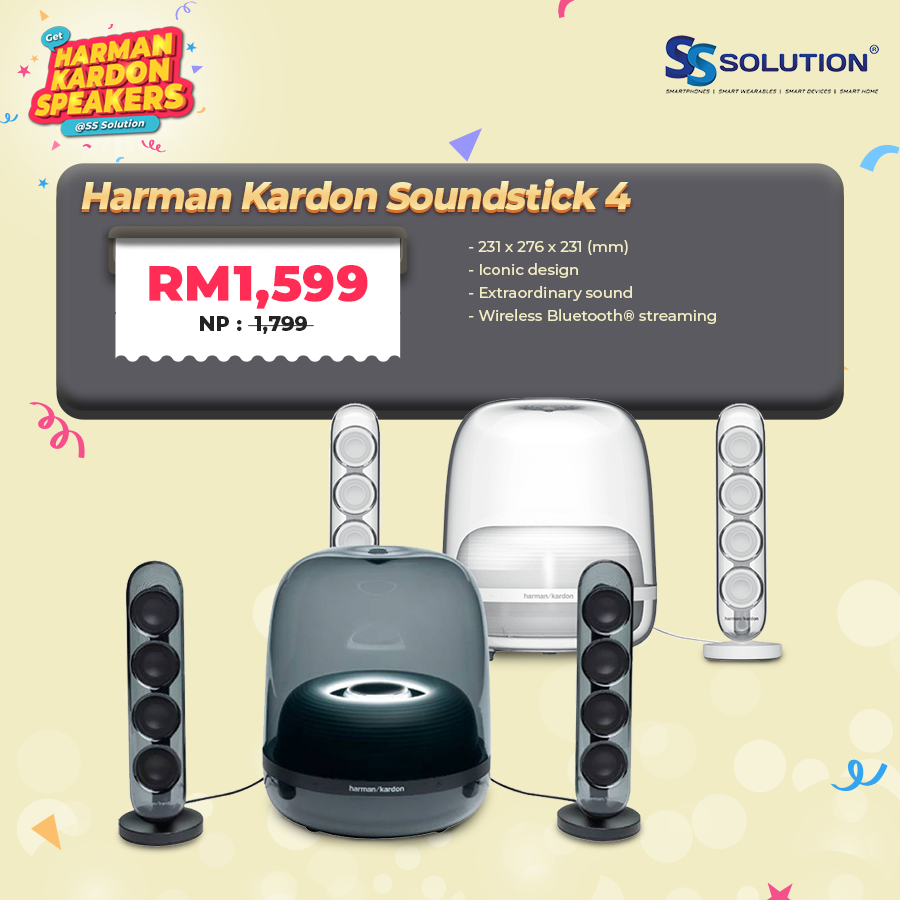 Harman Kardon SoundSticks 4 Bluetooth Speaker System SS Solution