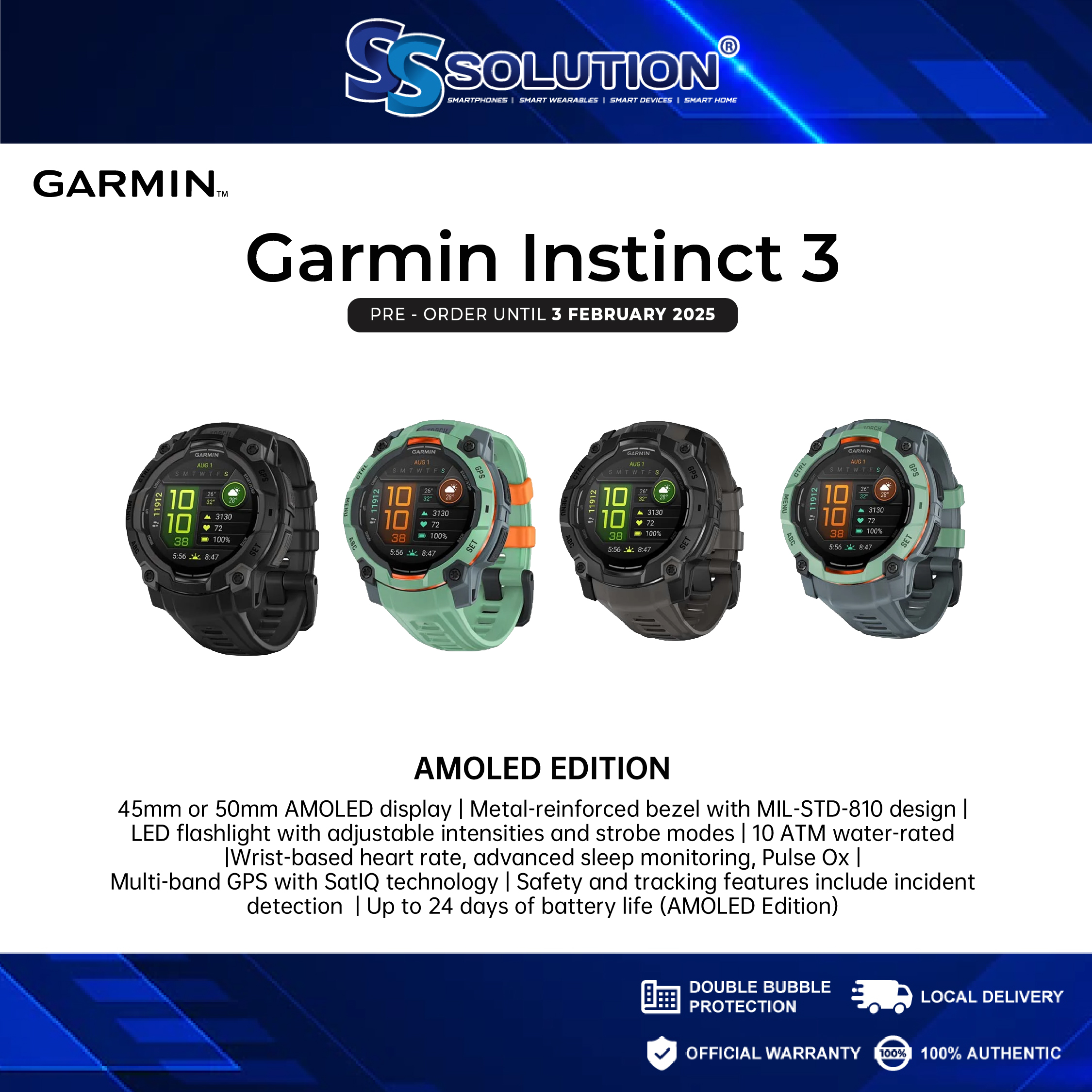 GARMIN INSTINCT 3AMOLED1