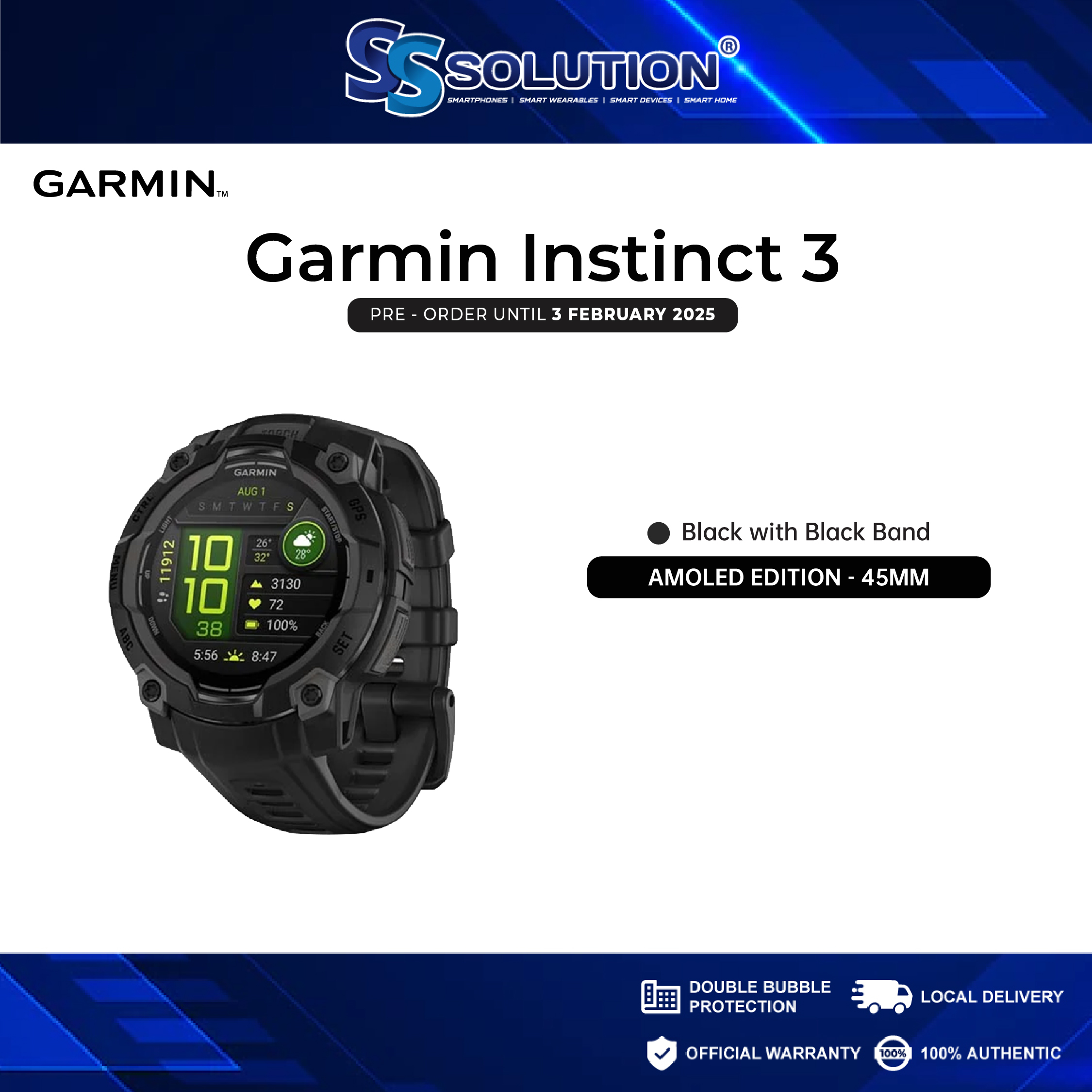GARMIN INSTINCT 3AMOLED3
