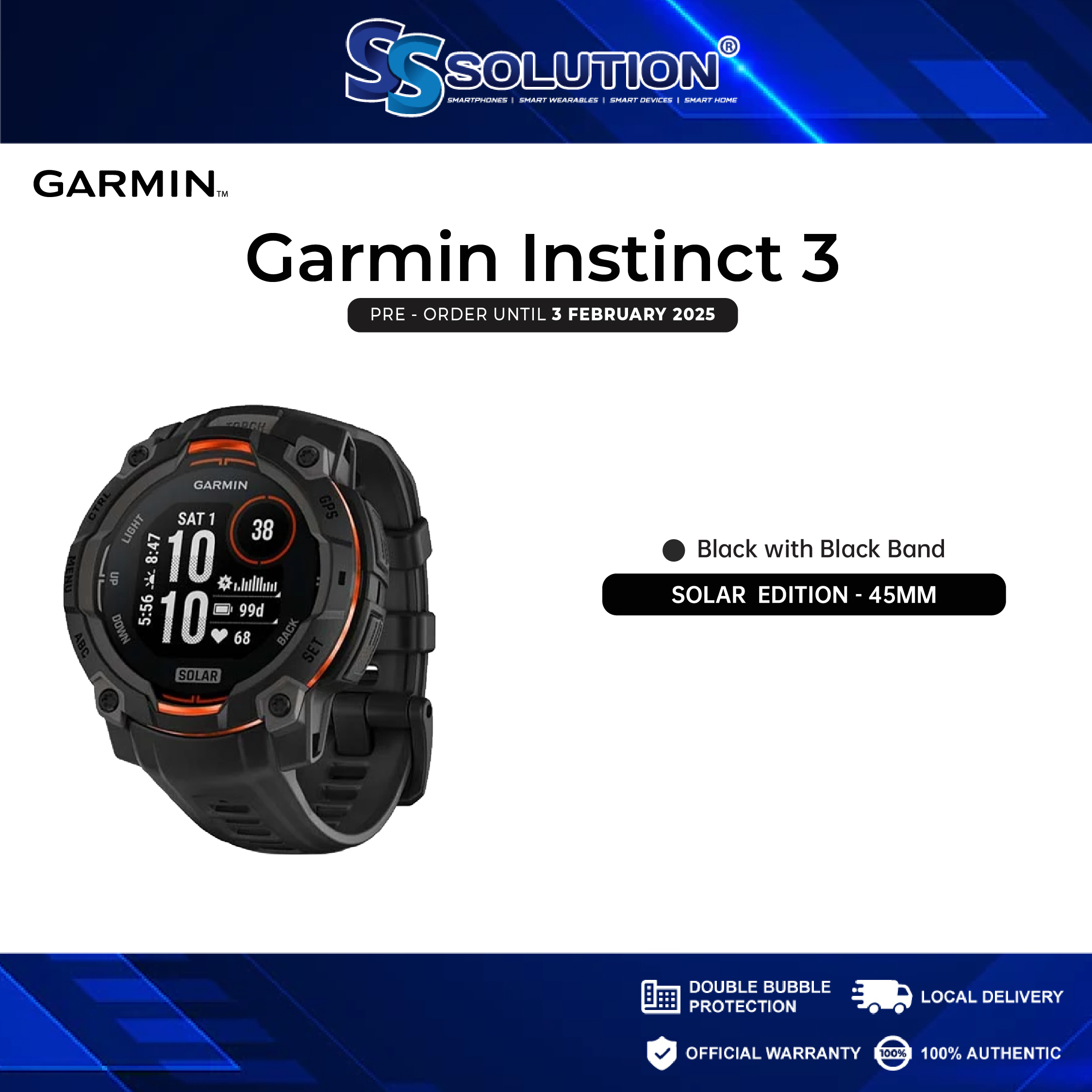 GARMIN INSTINCT 3SOLAR3