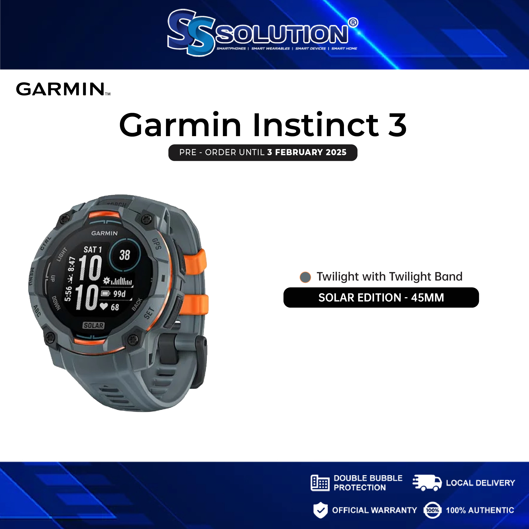GARMIN INSTINCT 3SOLAR4