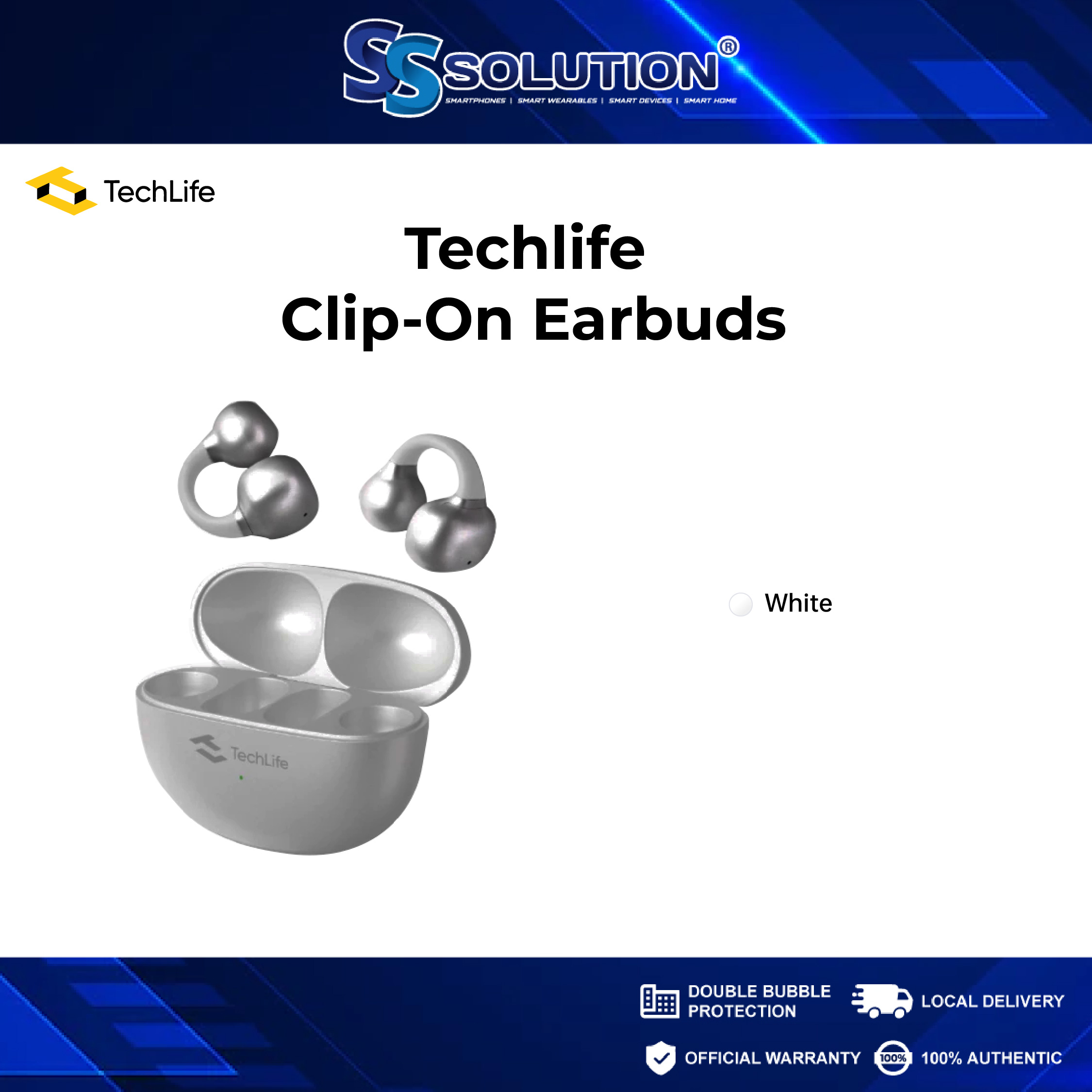 TechLife Clip-On Earbuds2